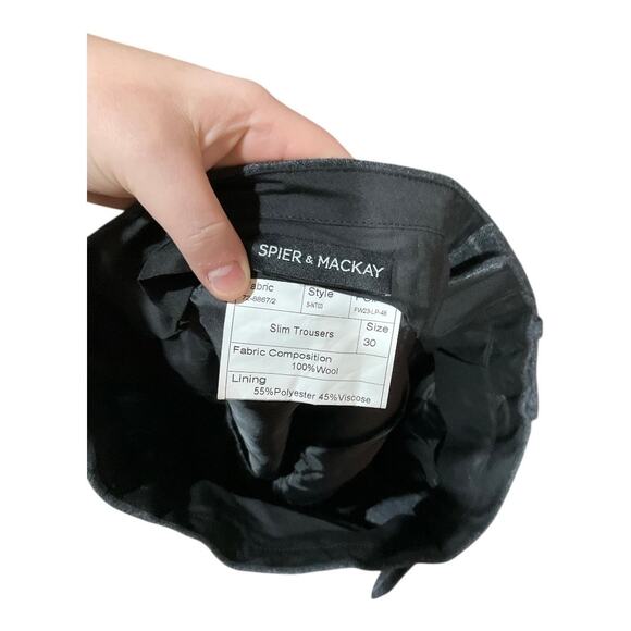 Spier & Mackay Pants Stripes Men 30 Gray 100% Wool - Picture 3 of 3